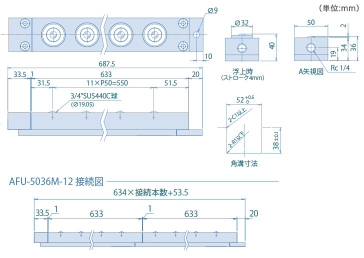 AFU-5036M-12-series 標準品 寸法